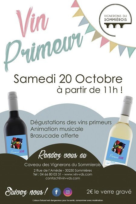 Le Vin Primeur arrive – Dégustation le Samedi 20 Octobre à 11h.