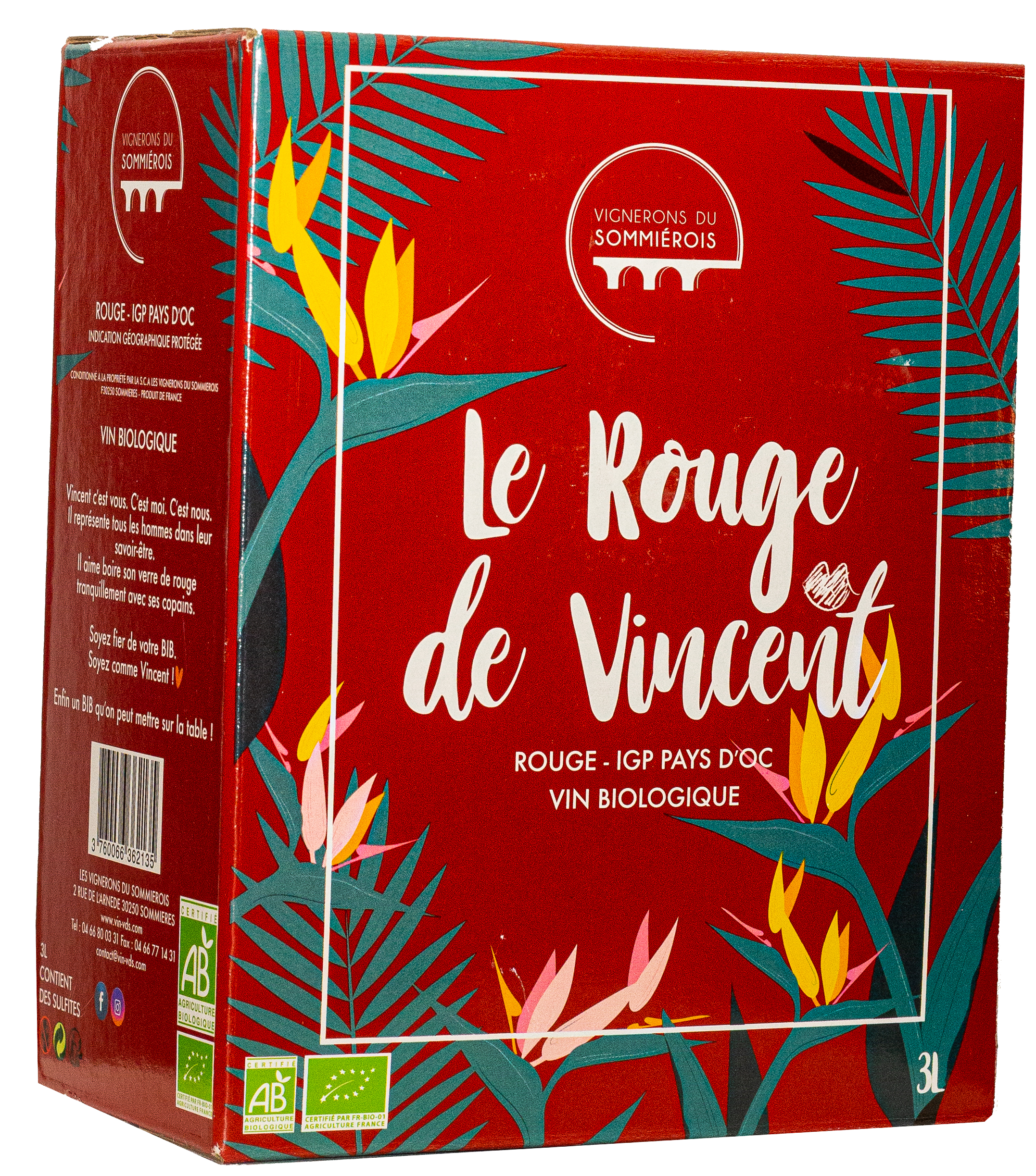 Le Rouge de Vincent - vin sans alcool 0,3° - Saumane Arts & Vin